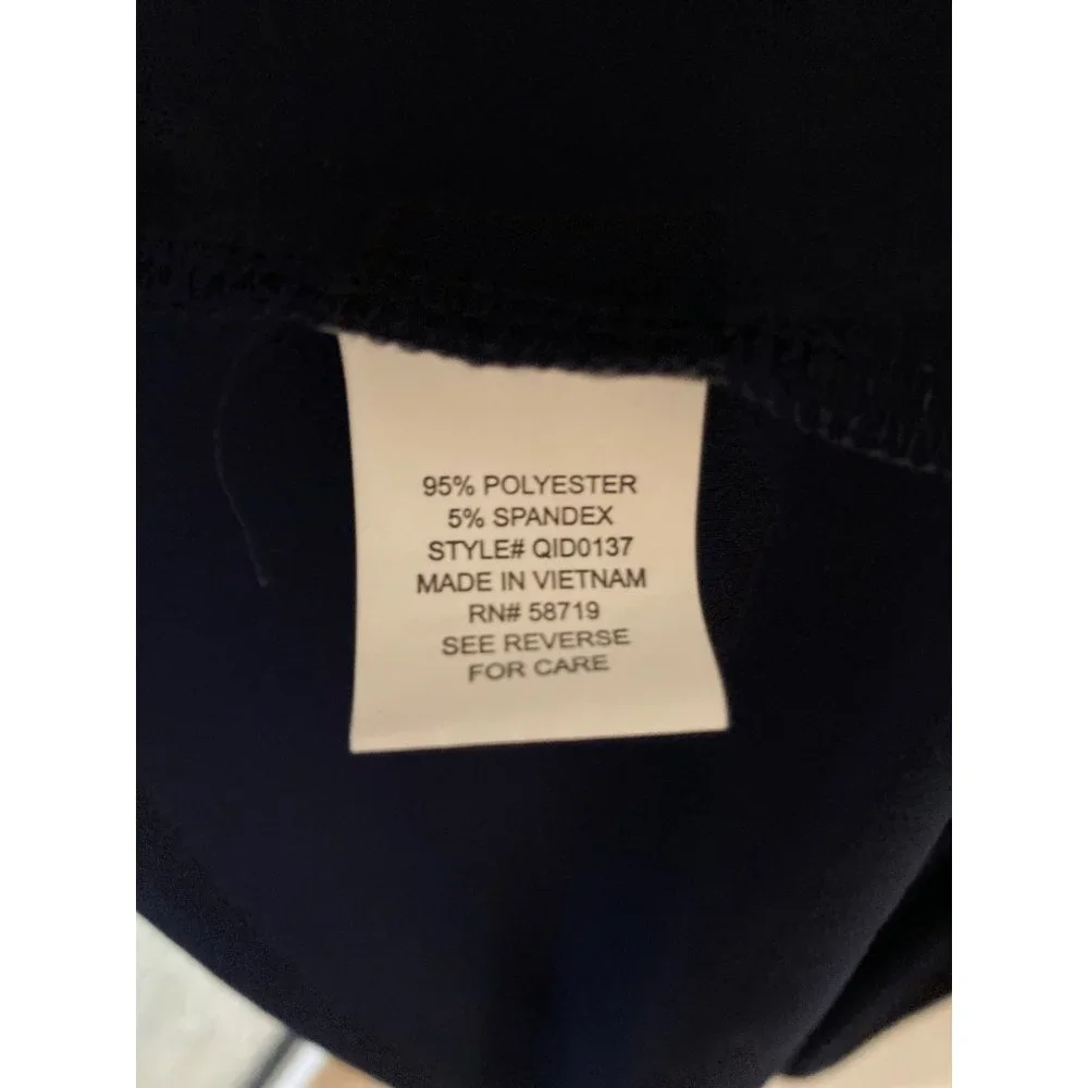 NWT NY COLLECTION PLUS SIZE RUCHED A-LINE DRESS NAVY 1X - Picture 9 of 10